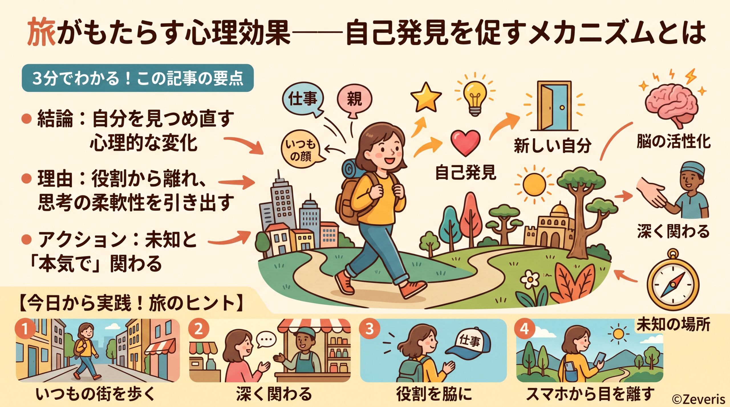 旅がもたらす心理効果――自己発見を促すメカニズムとは