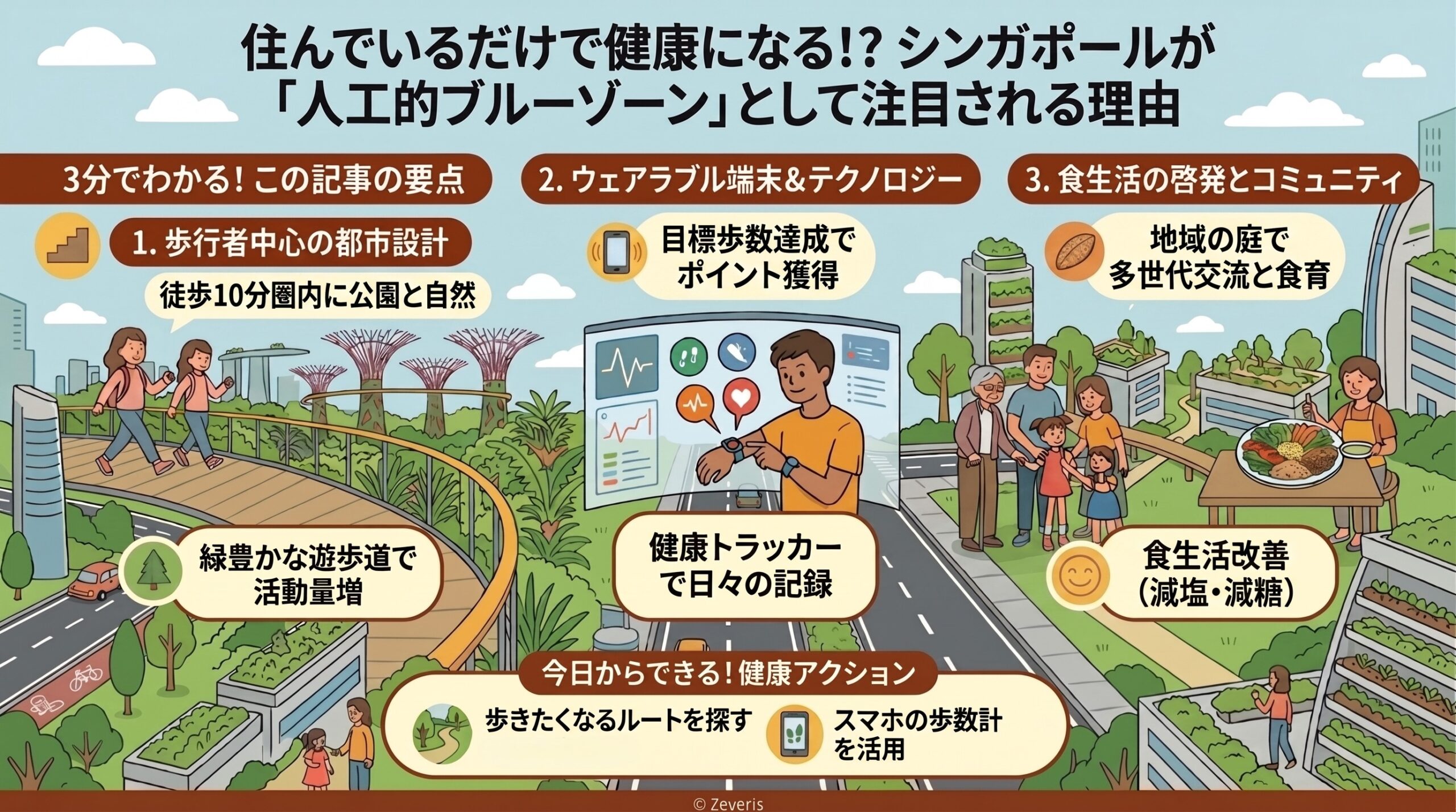 住んでいるだけで健康になる！？シンガポールが「人工的ブルーゾーン」として注目される理由