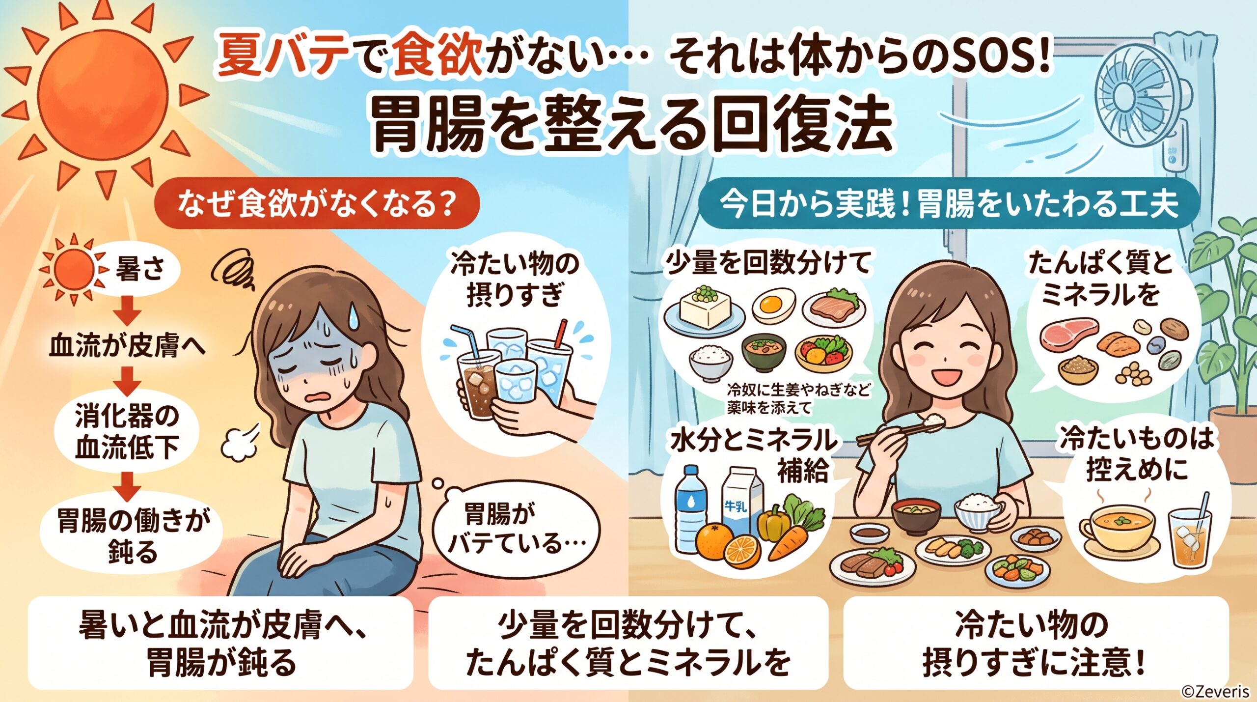 夏バテで食欲がない…それは体からのSOS。胃腸を整える回復法