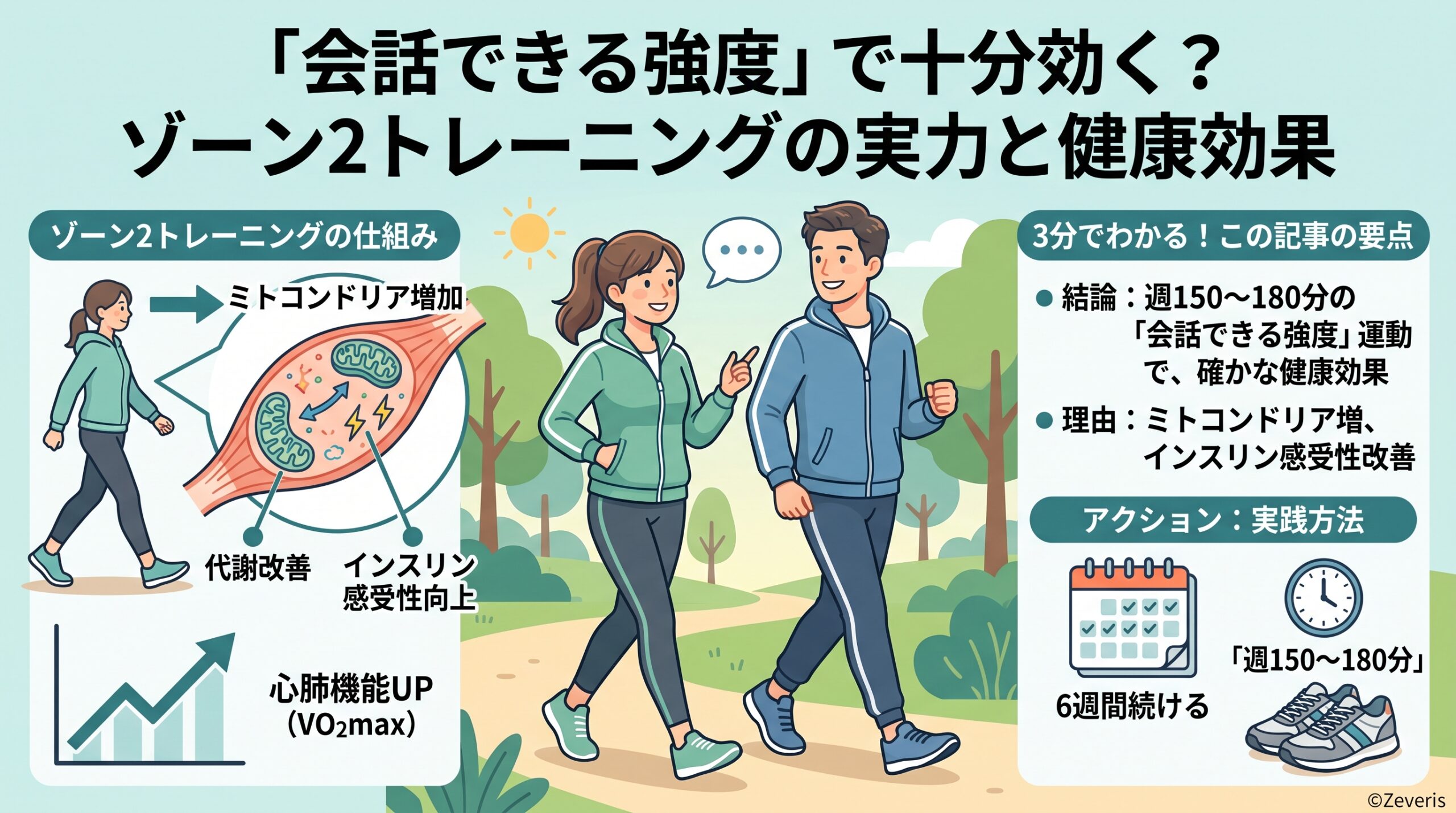 「会話できる強度」で十分効く？ゾーン2トレーニングの実力と健康効果