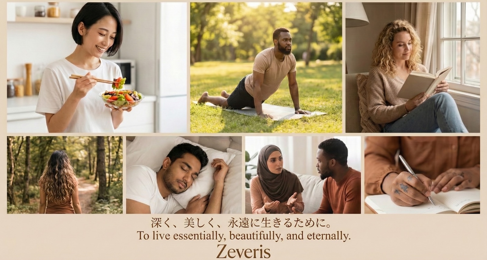 深く、美しく、永遠に生きるために Zeveris（ゼヴェリス）の理念