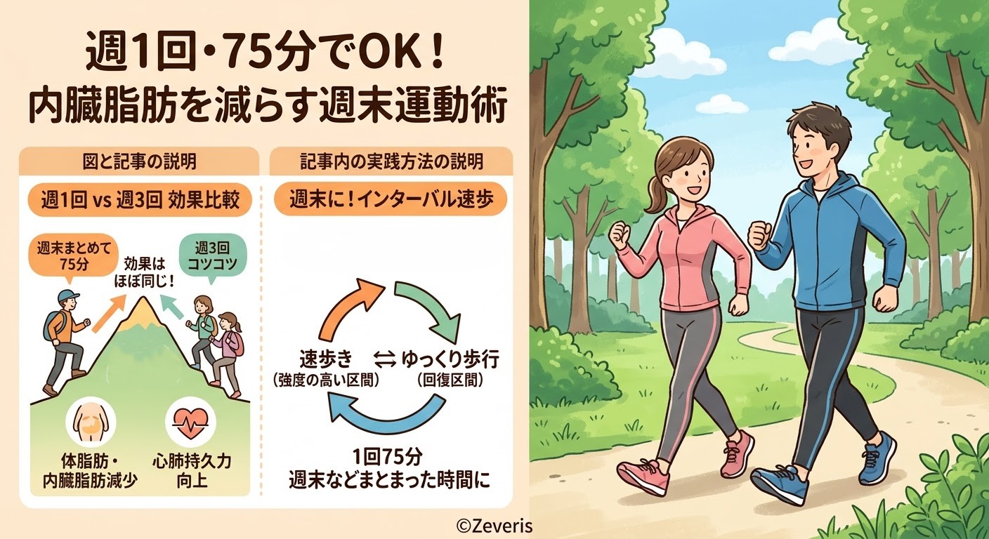 「週1回・75分」の運動でも内臓脂肪は減らせる？ 香港大学の315人試験で判明