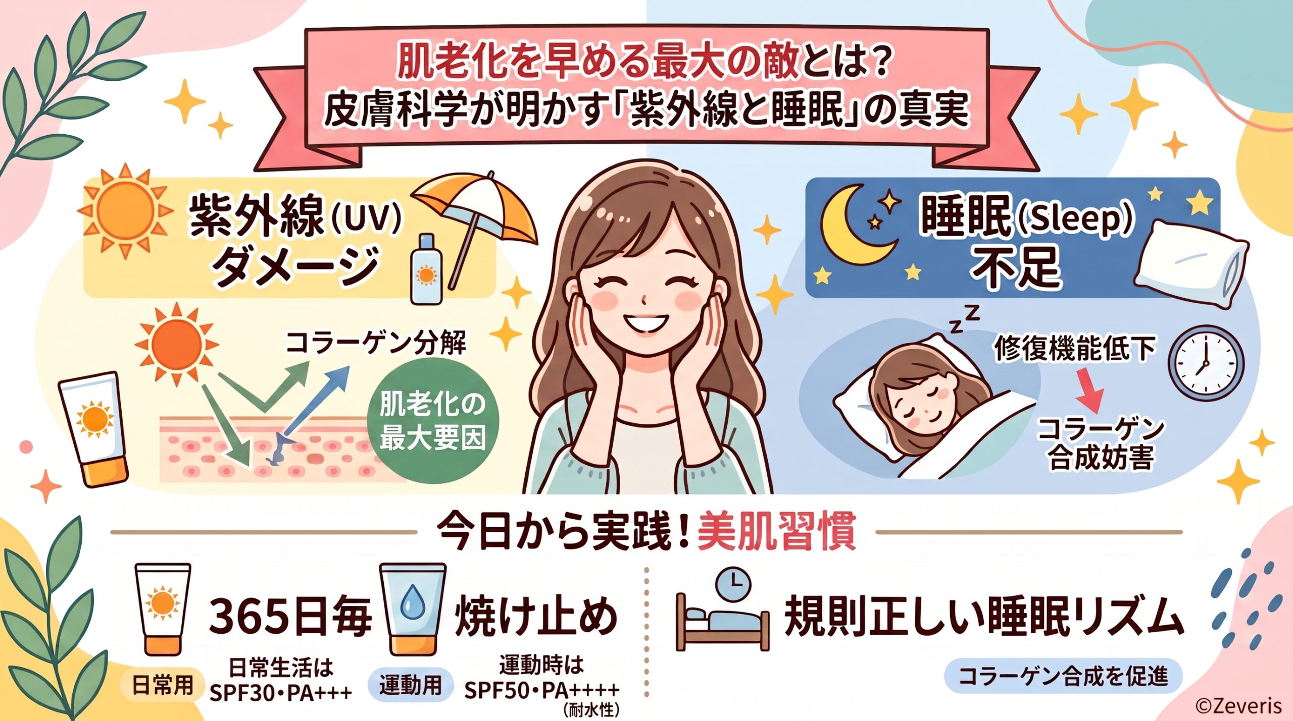 肌老化を早める最大の敵とは？皮膚科学が明かす「紫外線と睡眠」の真実