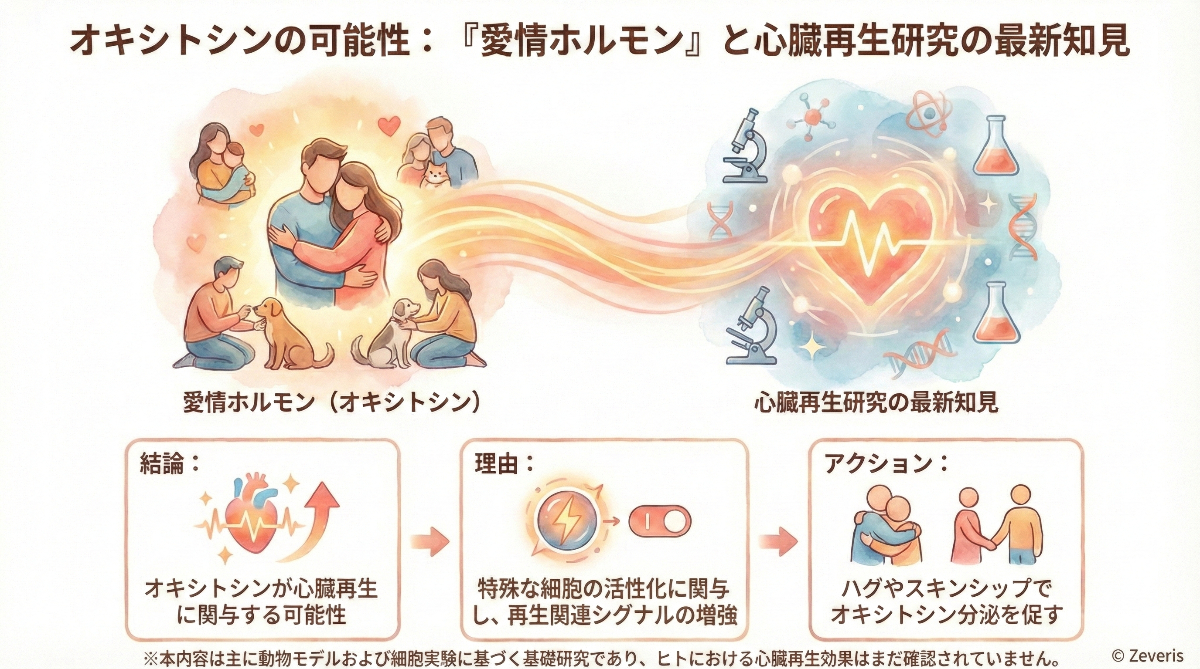 オキシトシンの可能性：『愛情ホルモン』と心臓再生研究の最新知見