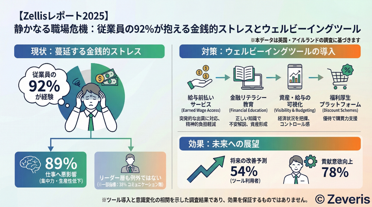 【Zellisレポート2025】従業員の92%が金銭的ストレスを抱える「静かなる職場危機」企業が果たすべき新たな責任と具体的ツール